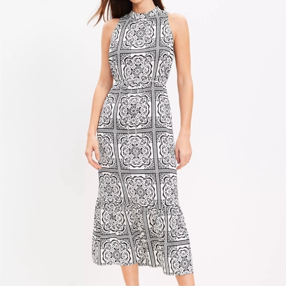 LOFT Tiered Halter Dress - Picture 2 of 7